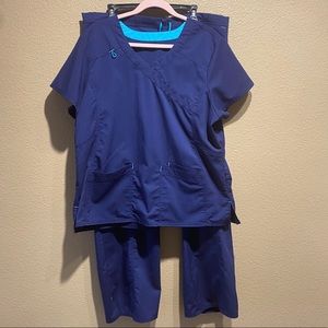 SCRUBSTAR Navy Medical Scrub Matching Set Size XL